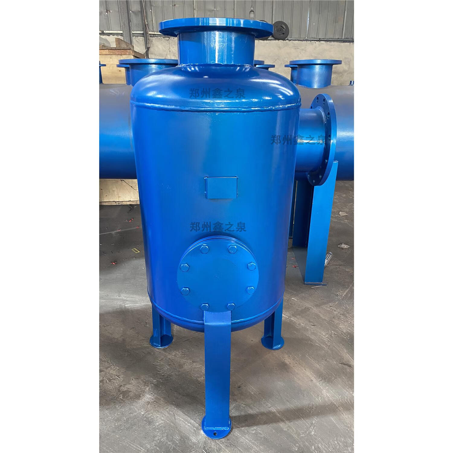 旋流除污器立式旋流除污器卧式角通除污器暖通锅炉除污器 宝蓝色