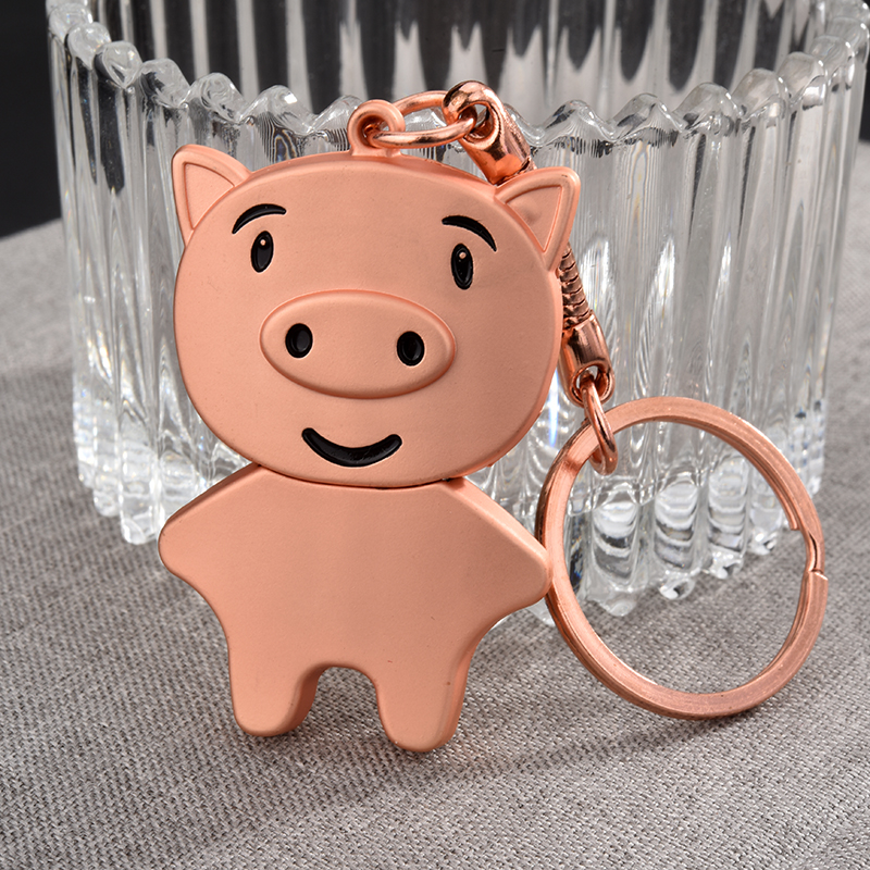 zjrdiy创意可爱小猪u盘16g32g64g个性刻字金属u盘生肖学生优盘卡通