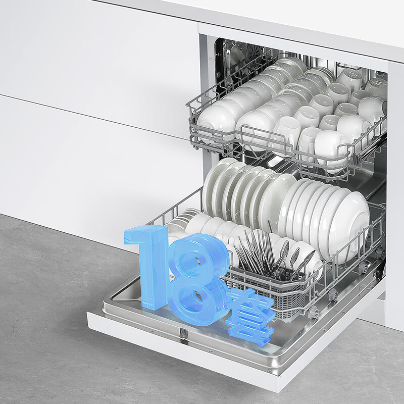悟品洗碗机台式立式洗碗机 洗碗机嵌入式 热风烘干一级水效高温消毒 18套大容量洗碗机130件餐具包安装 【5年质保】升级高温消毒/长效保管-三层