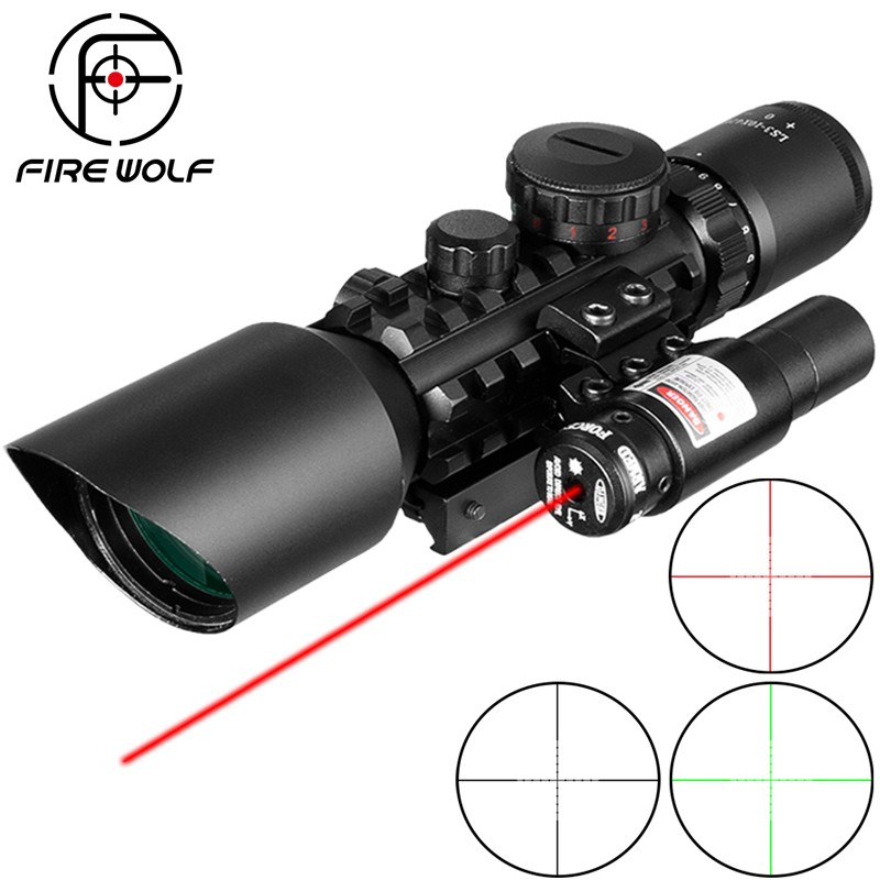 Fire WolfM9 3-10X42抗震瞄准器红外线激光一体瞄十字夜视瞄准器变倍瞄准镜