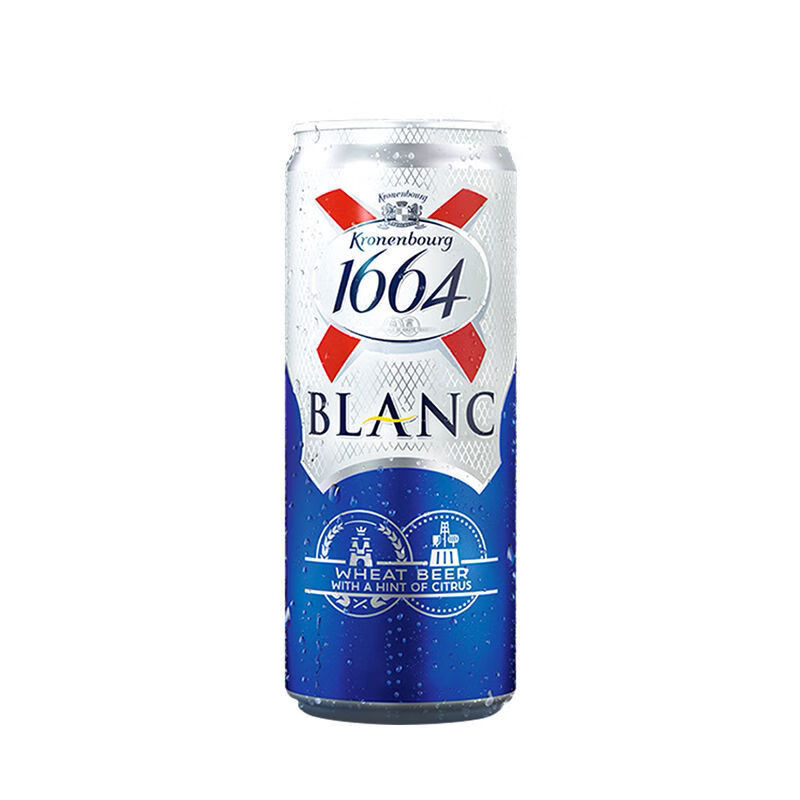 1664啤酒白啤500ml*12罐果味啤酒整箱 1664白啤(9月到期) 500ml*12罐