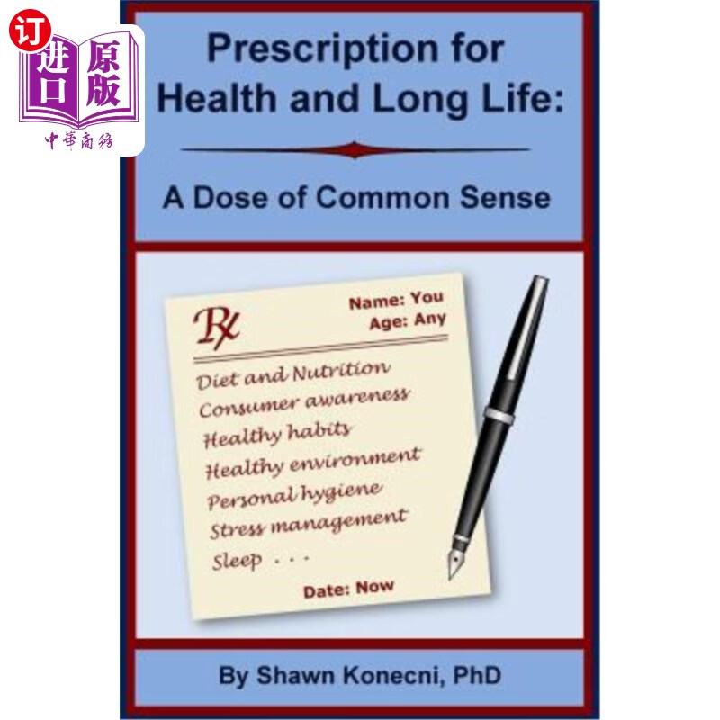 海外直订医药图书prescription for health and long life: a dose of