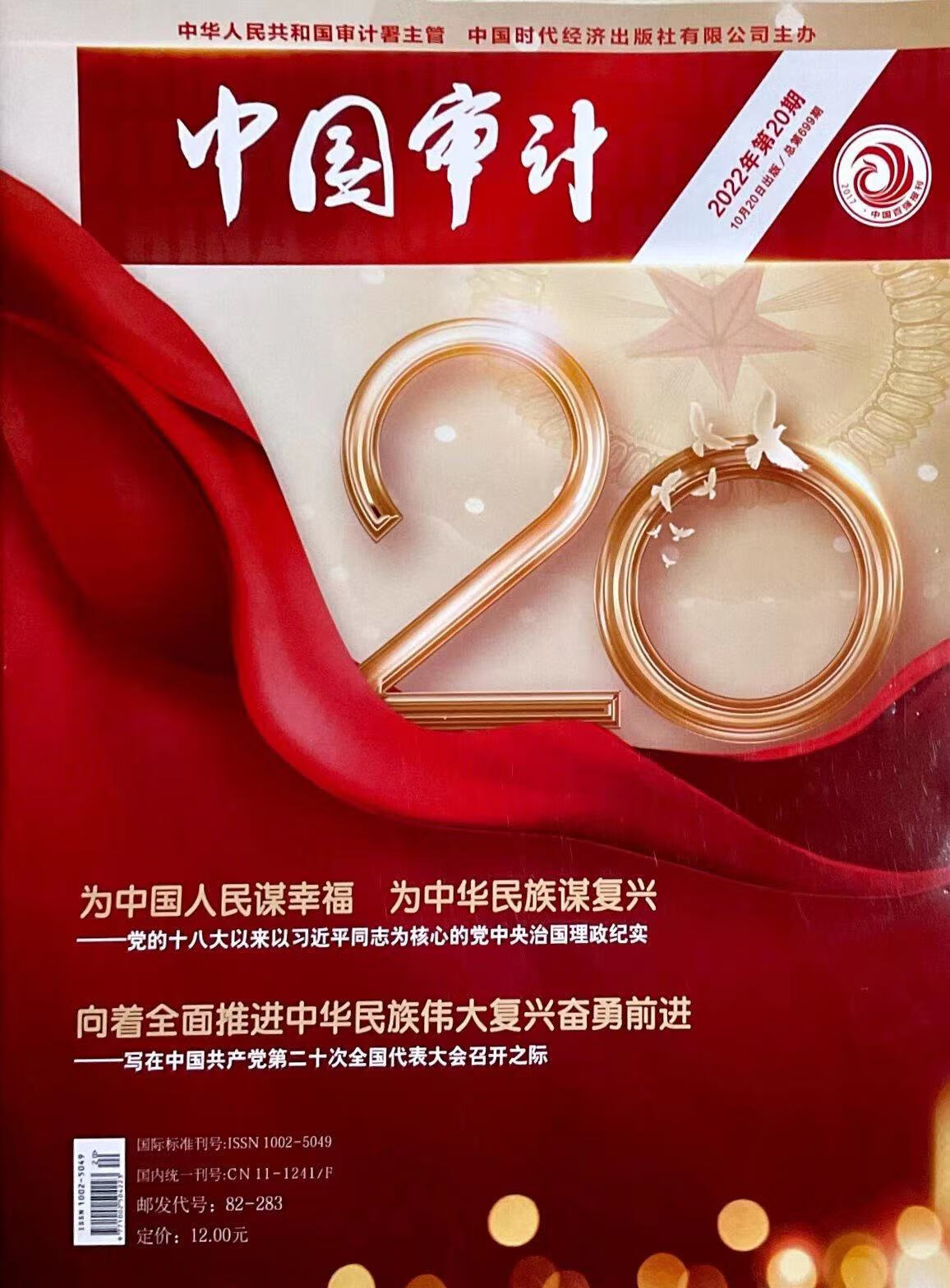 中国审计杂志2023/2022年1-12月第1/2/3-18/19/20/21/22/23/24期 2022年第1期