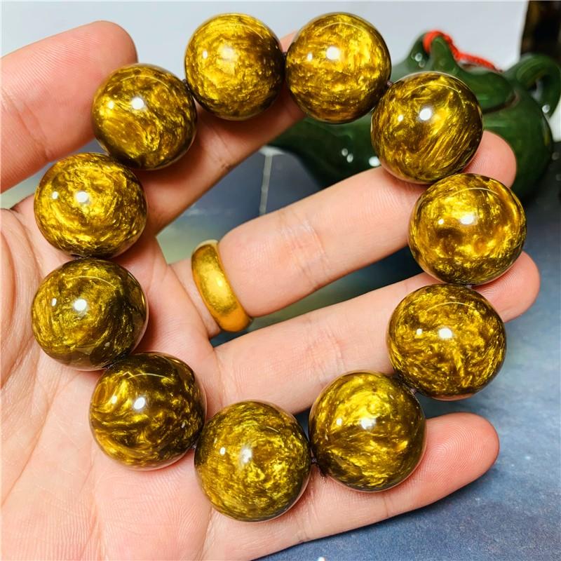 snqp金海柳手串金丝海柳男士黑珊瑚收藏级血柳20108颗文玩佛珠手项 2.