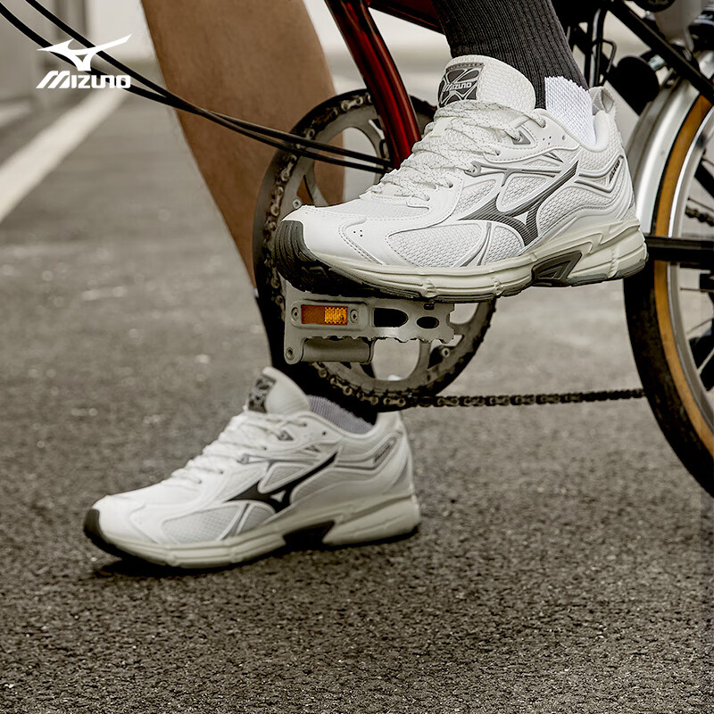 美津浓(MIZUNO)Mizuno运动鞋跑步鞋新款男女复古潮流老爹鞋慢跑缓震跑鞋SPEED 10 (男女)01/深咖啡/芦笋白/ 36