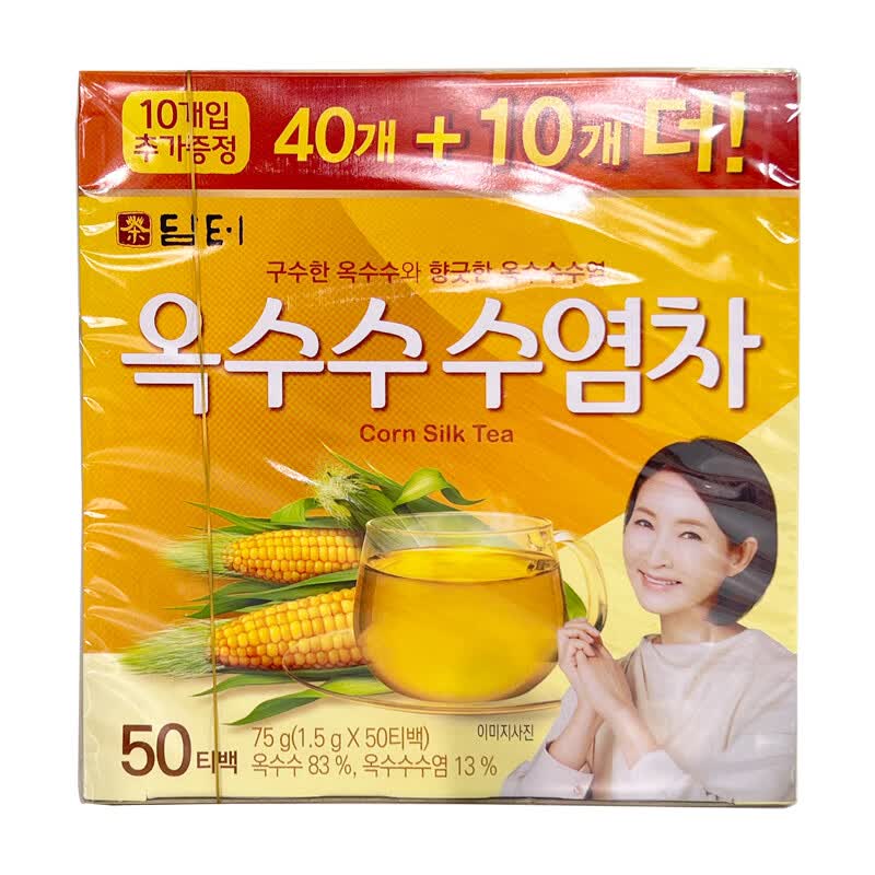丹特玉米须茶 50茶包小包装 消水肿袋泡茶冲泡 韩国花草茶孕妇可饮 1盒丹特玉米须茶(50小包)
