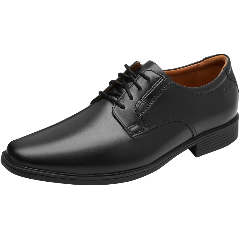 Clarks其樂Tilden Plain男士正裝皮鞋舒適系帶牛皮德比鞋商務(wù)休閑鞋男