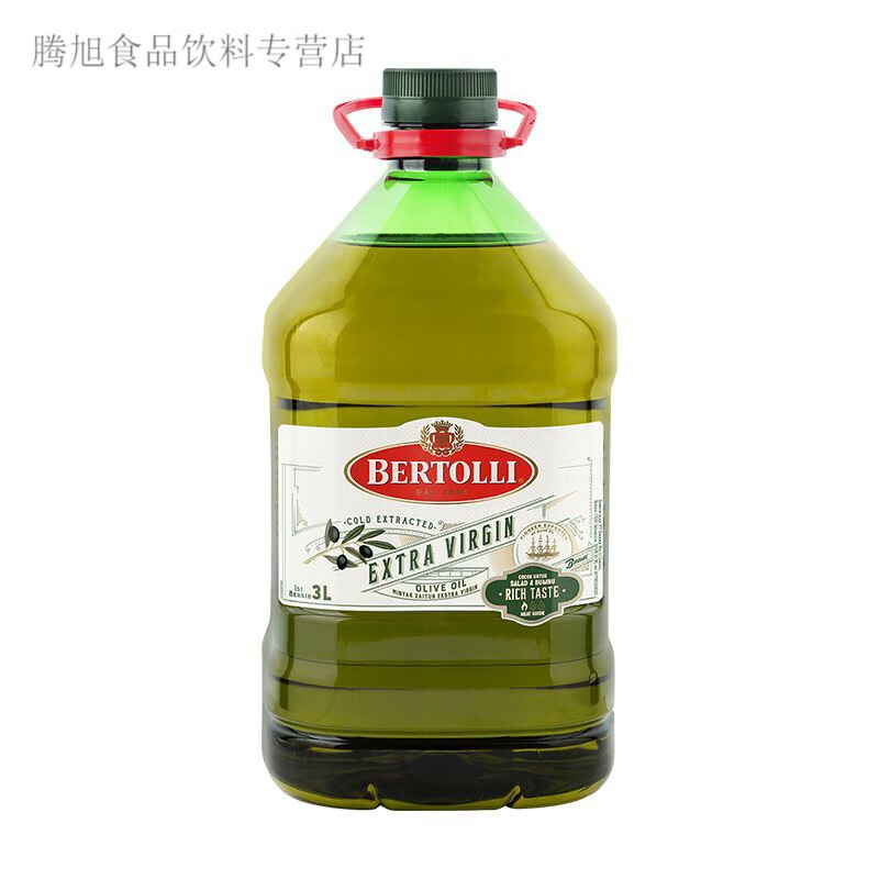 可钦Bertolli贝多力初榨橄榄油3000ml原装榄橄食用油健身家用