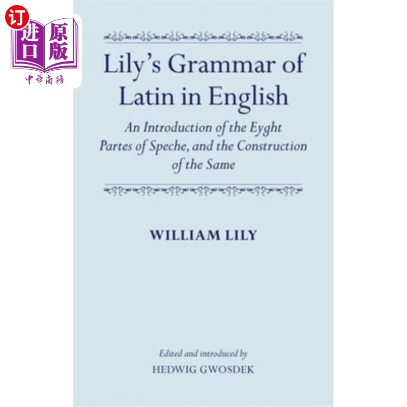海外直订lilys grammar of latin in english: an introduction of