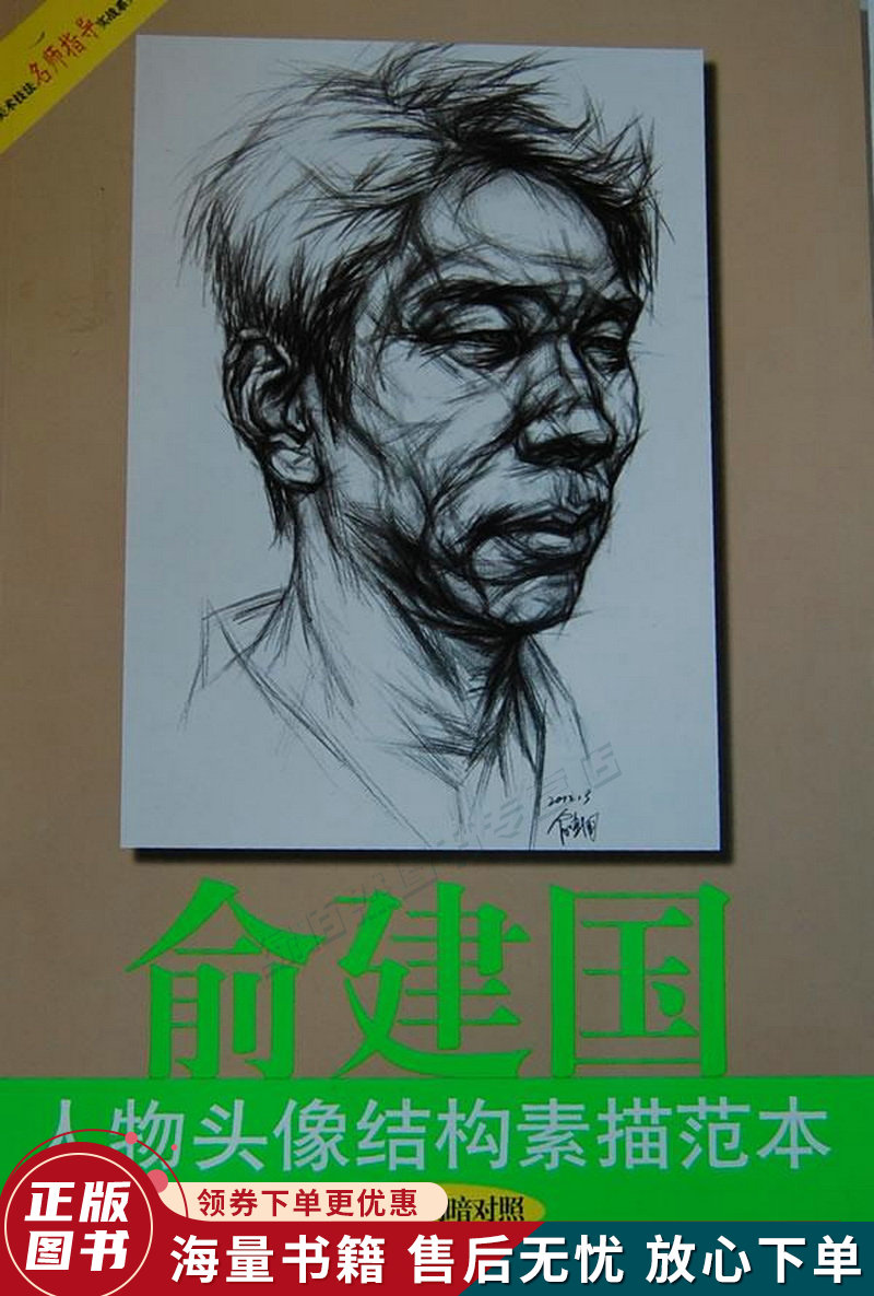 美术技法名师指导实战系列:俞建国人物头像结构素描范本结构与明暗