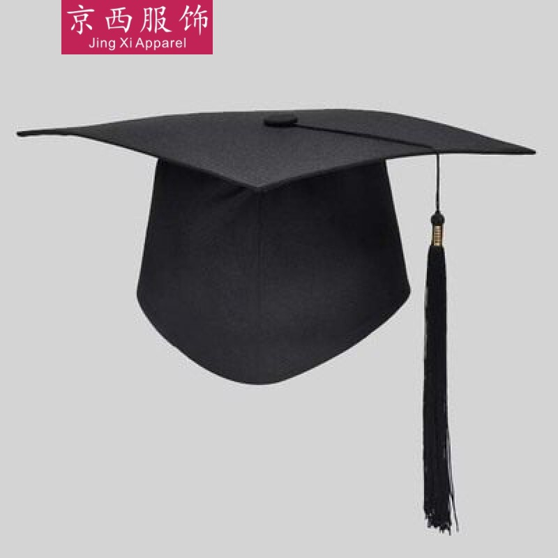 成人礼帽子成人礼帽学士帽毕业典礼帽学位帽博士帽流苏帽硕士帽 黑色