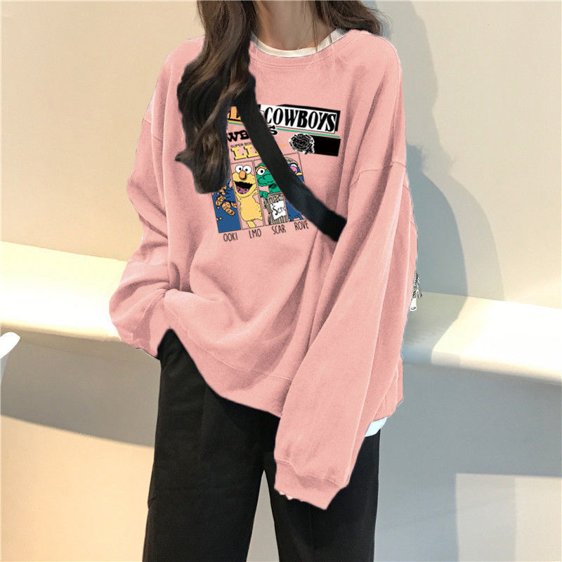 美斯馨卫衣女宽松女装秋装卫衣女2021新款春秋宽松韩版潮ins学生薄款