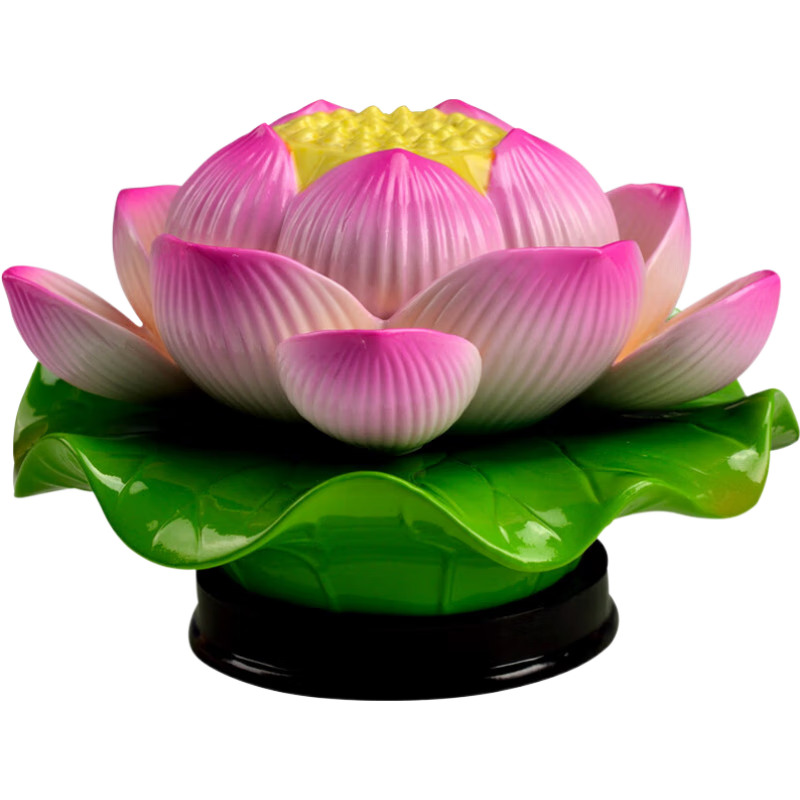 戴玉堂 陶瓷七彩莲花灯摆件观音菩萨佛像佛前供灯 长明供佛灯LED灯 佛堂家用供奉宗教佛具用品 D20-110B【七彩灯】5吋七彩莲花灯 一对