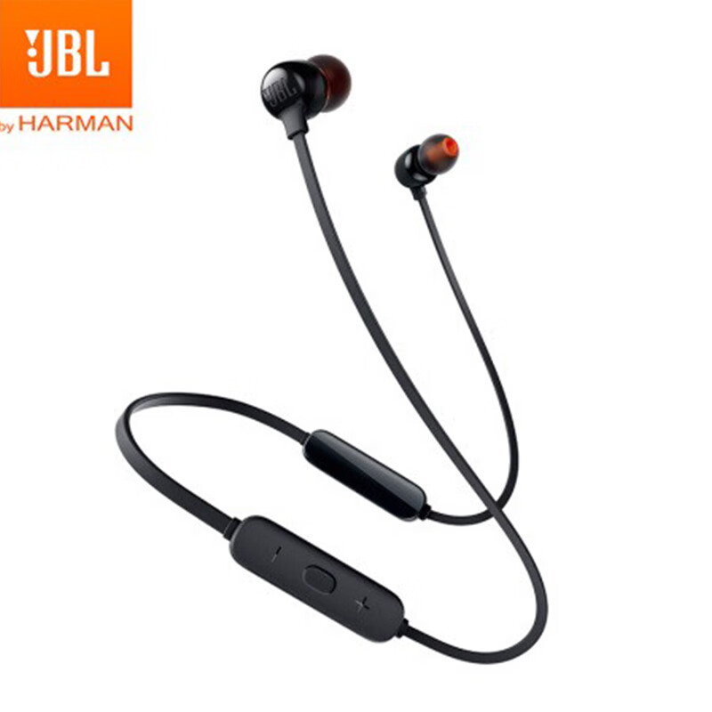 JBL T115BT 入耳式蓝牙无线耳机 运动手机游戏耳机 苹果安卓手机耳机 金属钛振膜 跑步磁吸式带麦 黑色