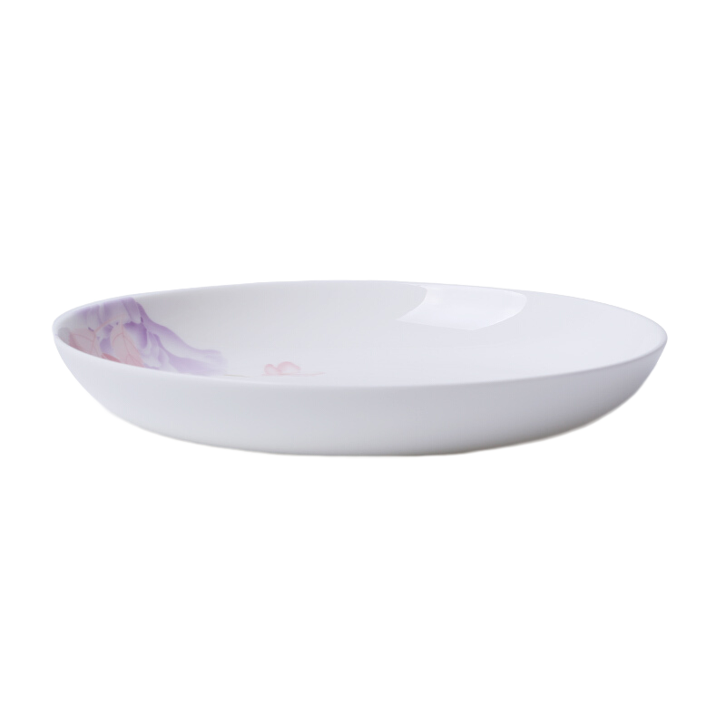 華光 陶瓷 面碗湯碗碟盤筷勺 高檔骨瓷餐具家用 結(jié)婚瓷器 花好月圓 9英寸淺碗【單只】