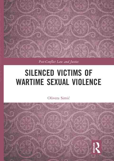 预售 按需印刷 silenced victims of wartime sexual violence