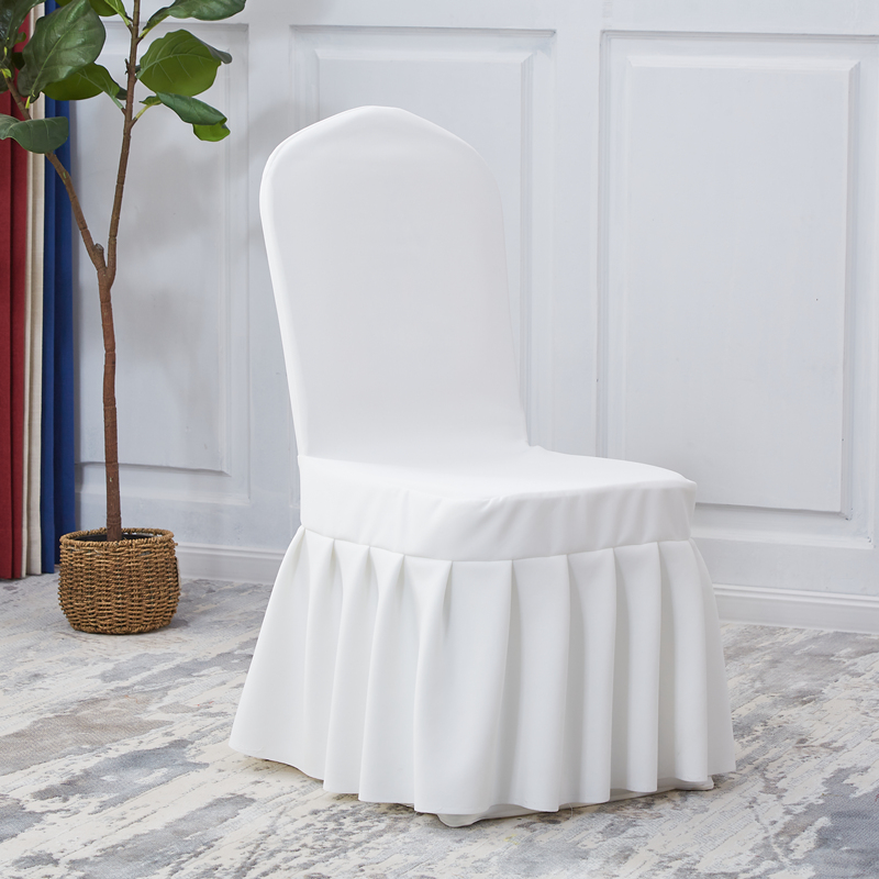 酒店椅套定做弹力通用蝴蝶结加厚专 白色超厚弹力布