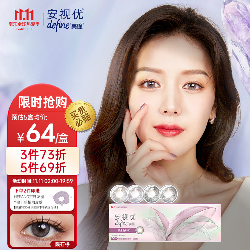 强生Ansiyou彩色隐形眼镜价格走势及评测