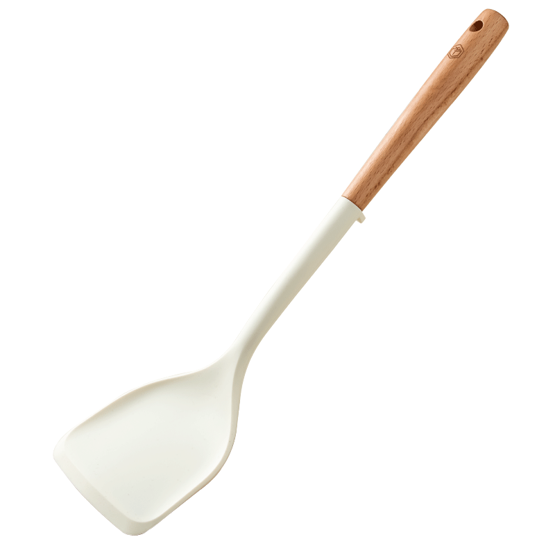 京东京造 锅铲 炒菜铲子家用食品级厨房【抗菌硅胶】榉木手柄