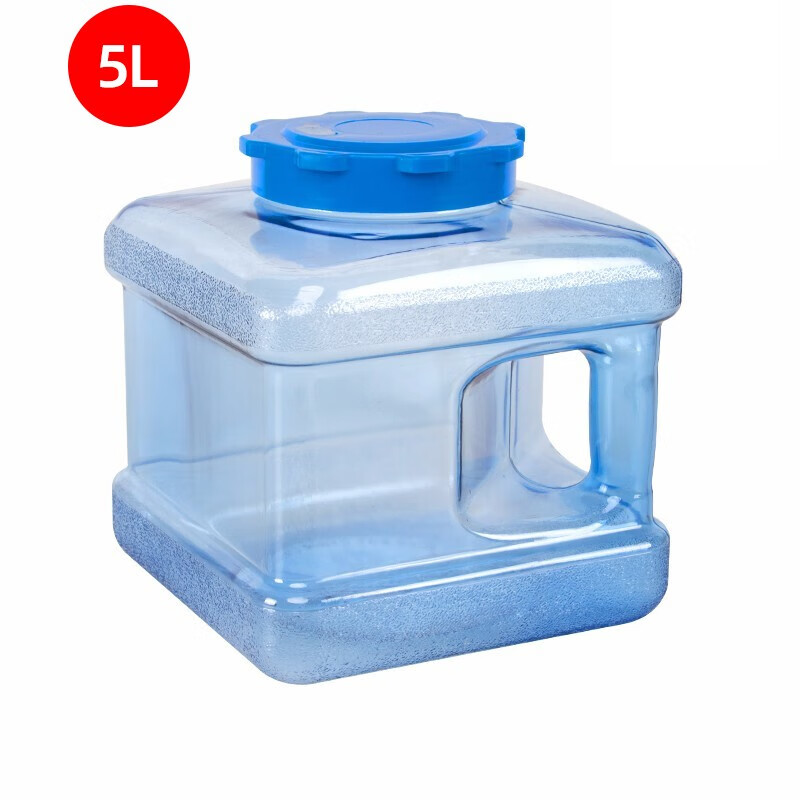 塑料饮水机家用桶装水矿泉水桶储水桶 方形大口径5l【qs安全认证/食品