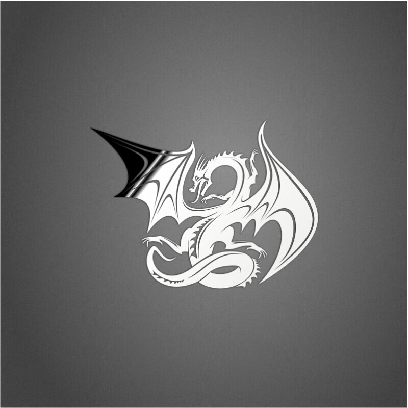 聂莊iphonexr金属贴 苹果7/8 plus logo手机壳装饰贴纸 a266龙