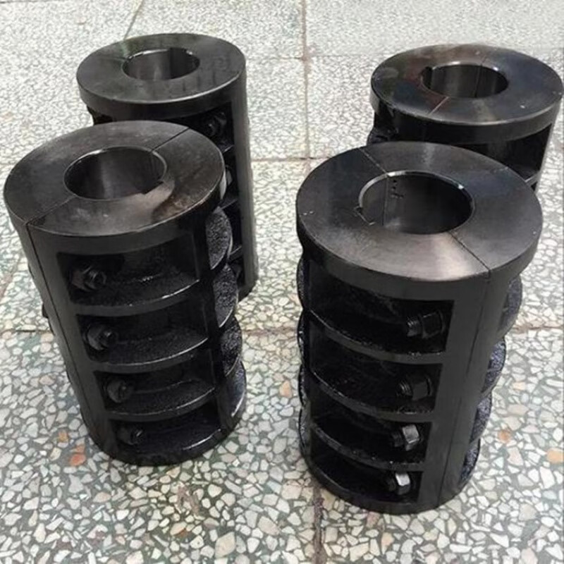 联轴器 刚性套筒联轴器 jq jqw立式夹壳联轴器 螺栓连接紧固轴器 黑色