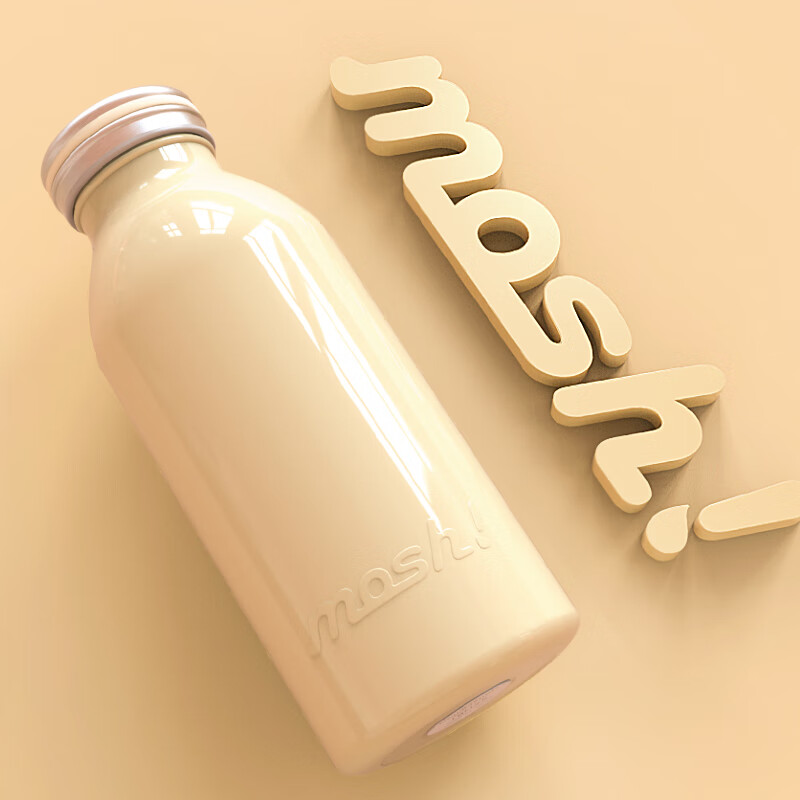 mosh!保温杯mosh日本保温杯女马卡龙色金属小清新牛奶瓶可爱学生不锈钢 送贴纸+杯垫