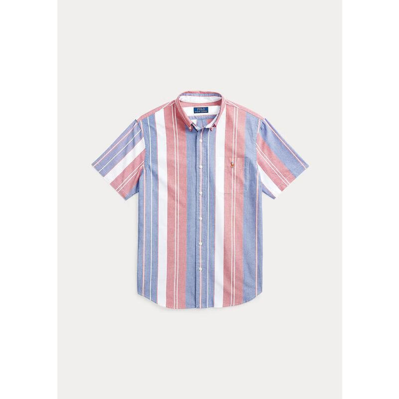 fit休闲运动舒适透气耐磨短袖衬衫情人节礼物 blue/red multi xs