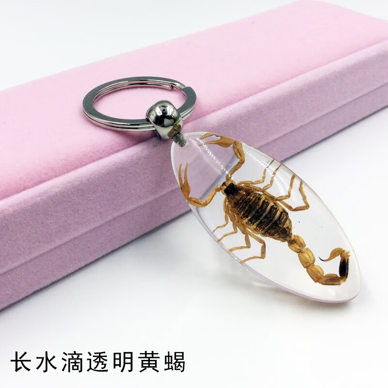 烨誉昆虫标本人工琥珀汽车钥匙扣钥匙挂件个性创意挂饰不锈钢男腰挂 长水滴透明黄蝎属于什么档次?