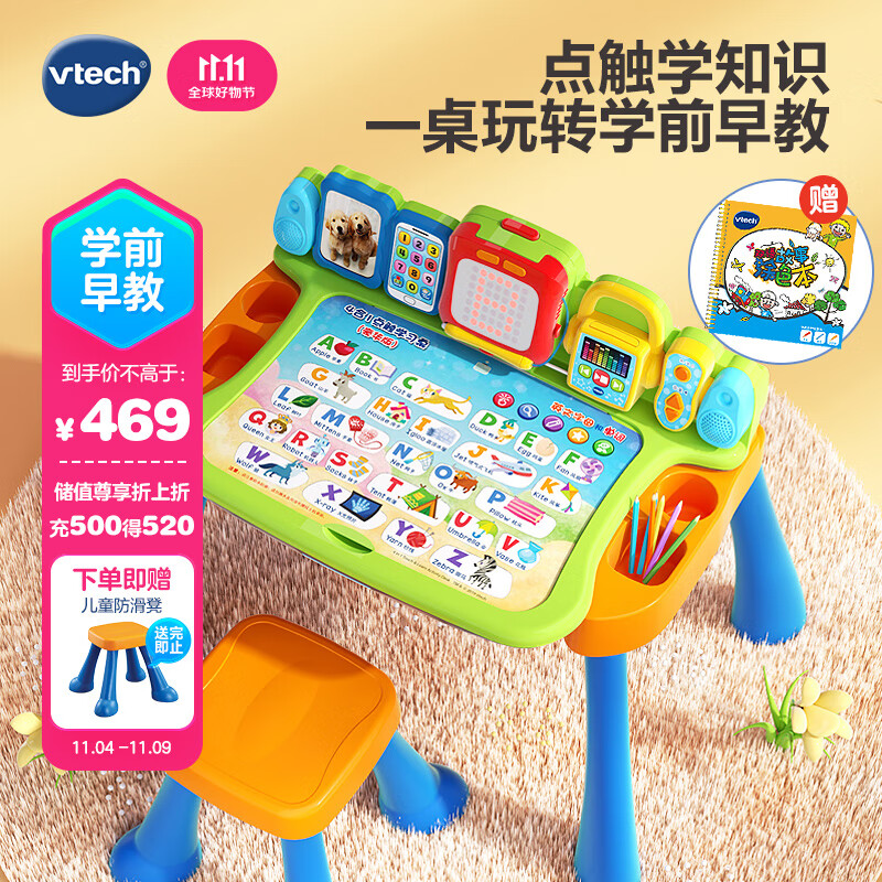 伟易达（Vtech）早教机 4合1点触学习桌 英语点读学习机儿童玩具男孩女孩生日礼物使用感如何?