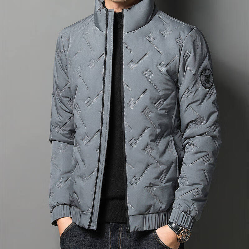 卡柏奇棉服男秋冬季新款冬装宽松潮流休闲外套 灰色 6XL