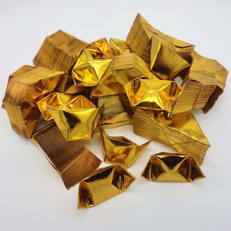 金元宝半成品批发烧纸金银元宝纸祭祀用品清明节纸币佛教用品 10*13