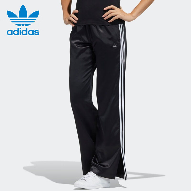 adidas阿迪达斯三叶草女裤运动裤秋冬新款时尚三条纹休闲裤健身训练