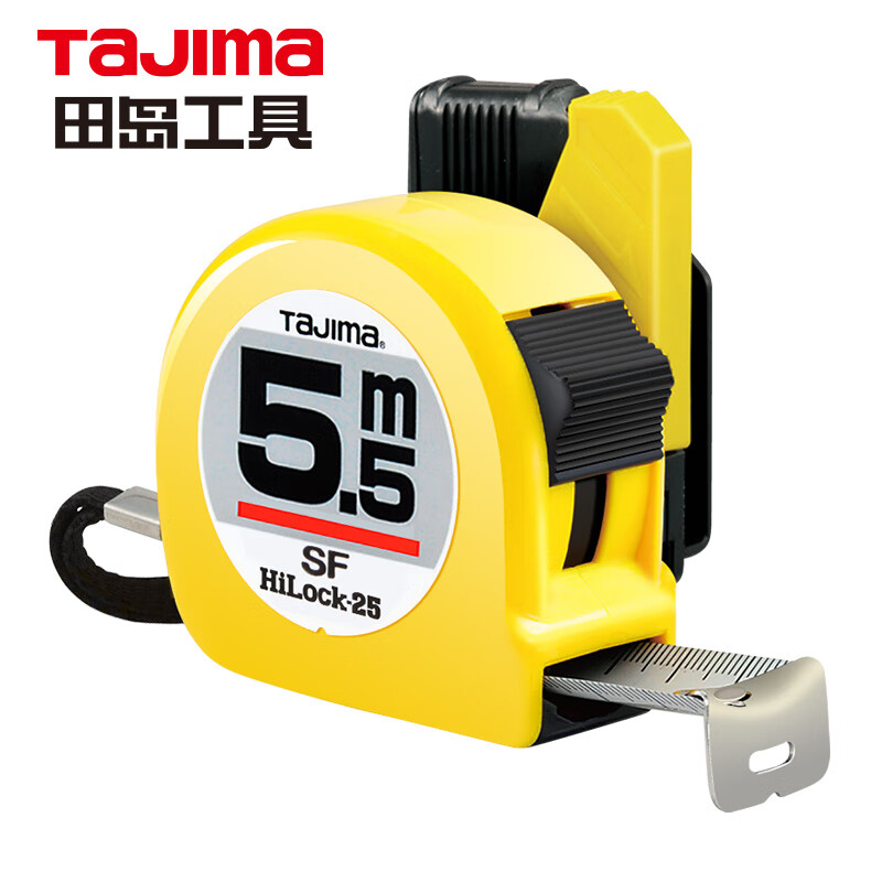 田岛(tajima)安全别扣卷尺木工测量5.5米sfl25-55bl 1001-1652
