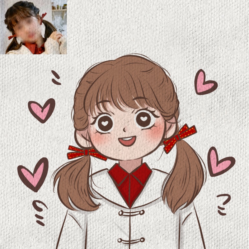 芳居道q版手绘头像画卡通真人照片动漫人像漫画头像定制情侣画像约稿