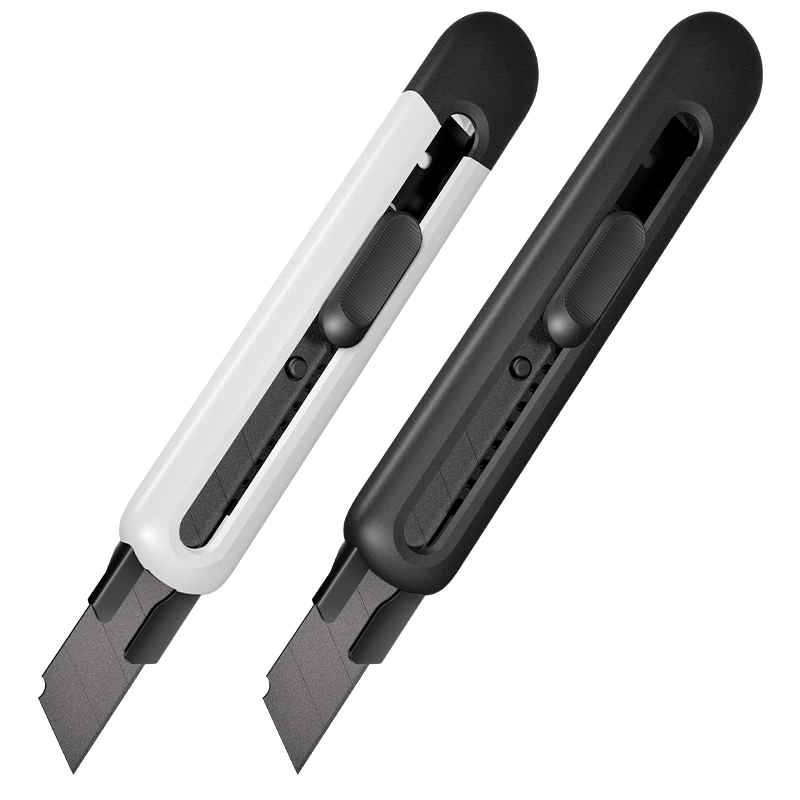 得力（deli）【热门商品】大号特氟龙刀刃美工刀壁纸刀裁纸刀 防粘办公用品 黑色 TD501