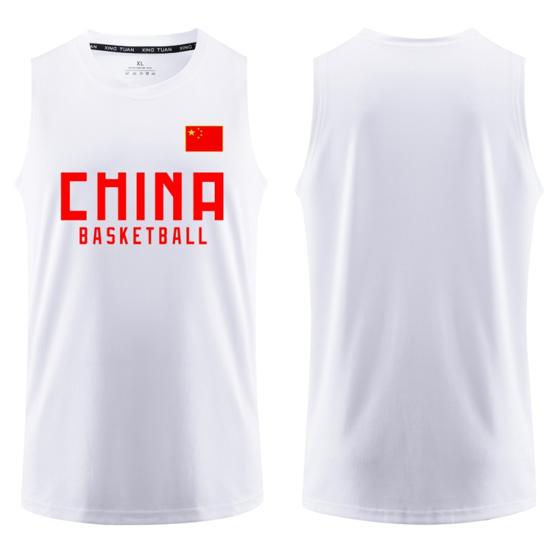 米黛龙夏季china中国男篮国家队篮球服背心坎肩比赛服训练服无袖背心