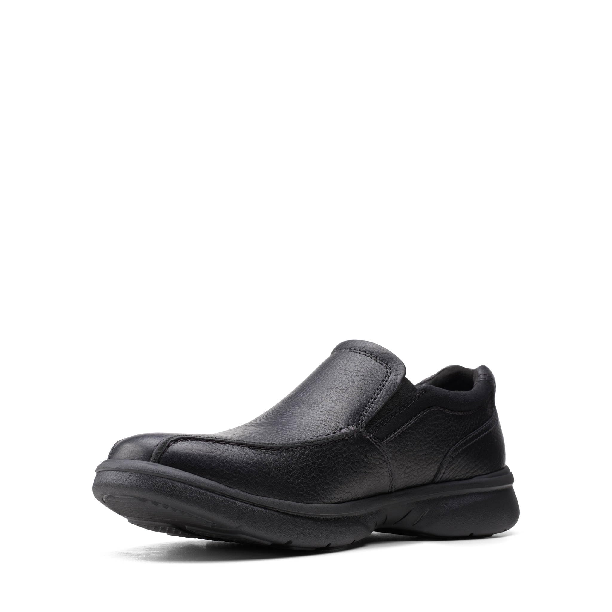 Clarks 其乐Bradley Step乐福鞋男 轻便缓震透气皮革平底鞋 黑色（Black Tumbled） 40 (7.5 US)