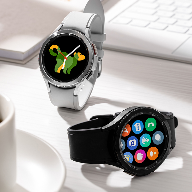 三星Galaxy Watch4?Classic eSIM卡独立通话版 运动智能电话手表/体脂/5纳米芯片/导航/血氧/支付 46mm雪川银