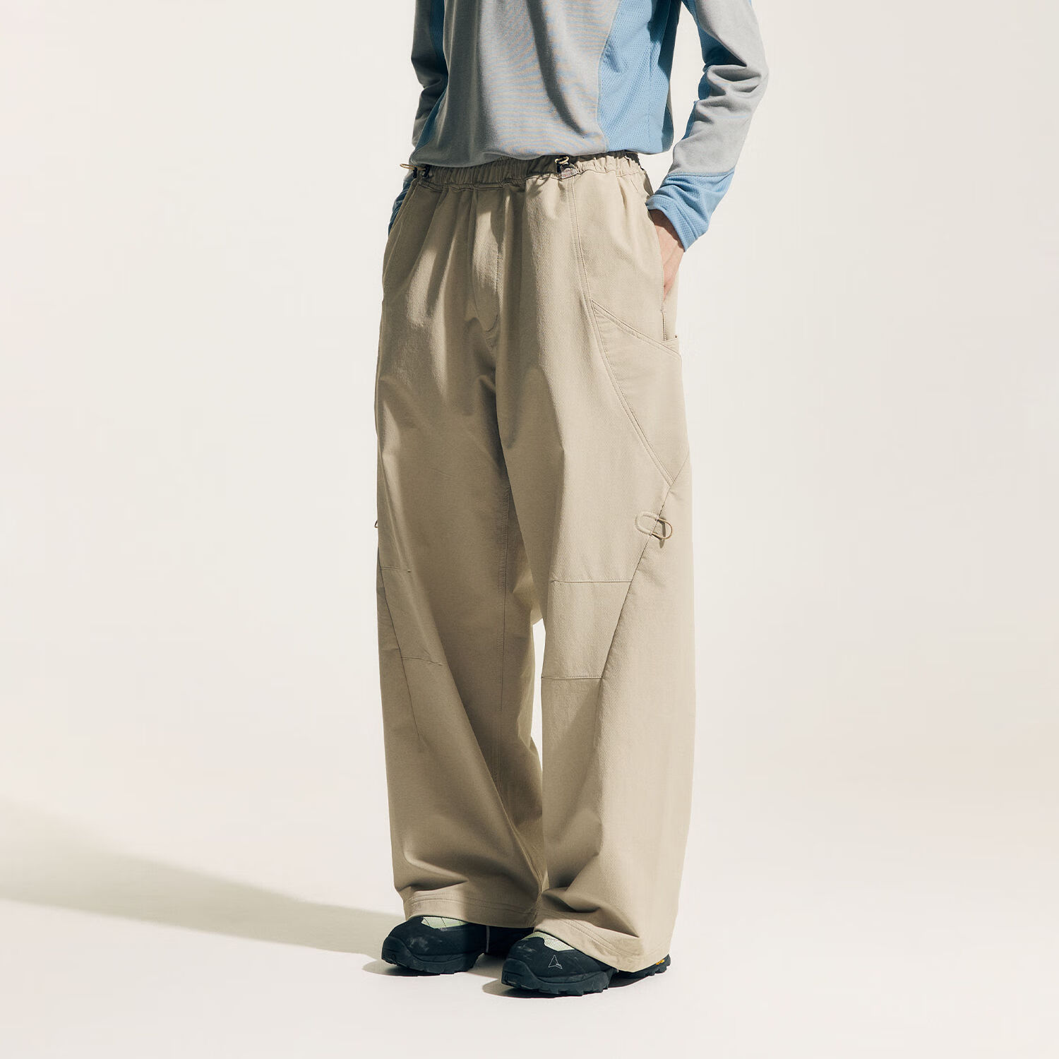 NORYBRAND 24FW城市户外弧线结构登山布长裤 简约运动通勤休闲裤 卡其色 L 京东折扣/优惠券