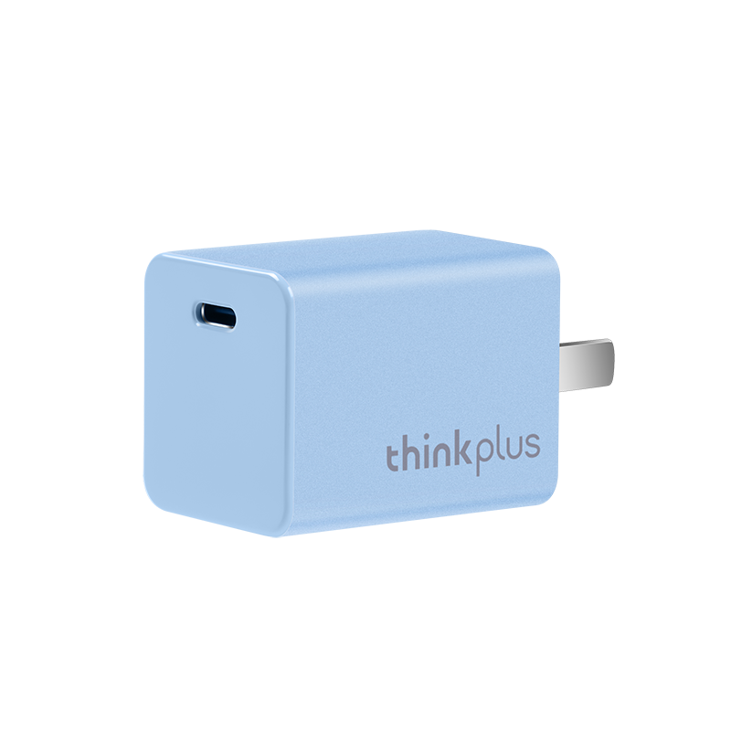 ThinkPad 思考本 联想thinkplus口红电源Nano 65W第三代氮化镓 USB-C迷你适配器 氮化镓Nano65W  海盐芝士蓝
