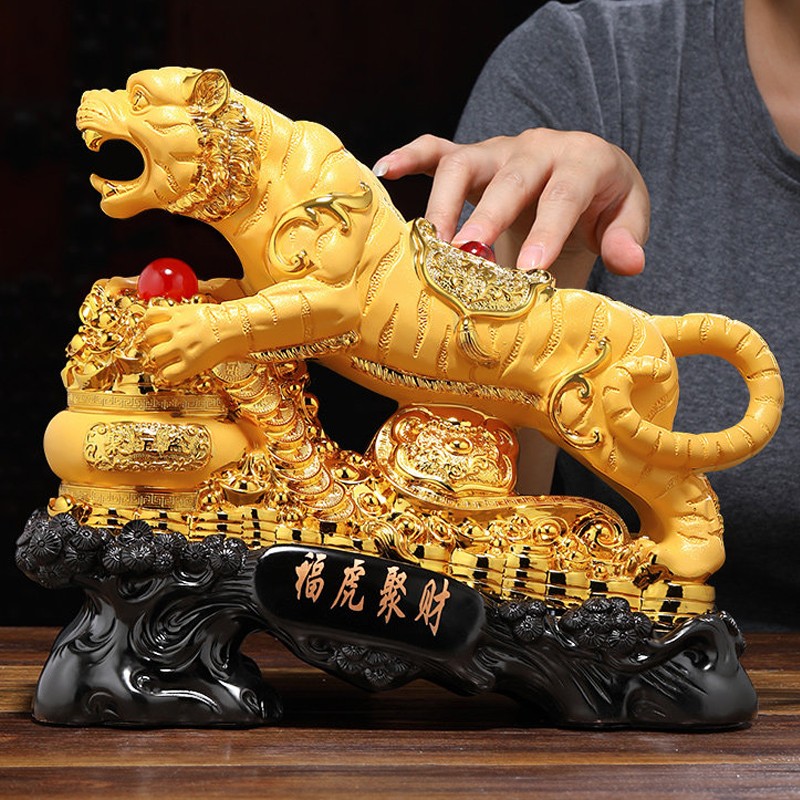 南国玺承 生肖虎摆件工艺品乔迁开业礼品办公室摆设客厅玄关电视柜