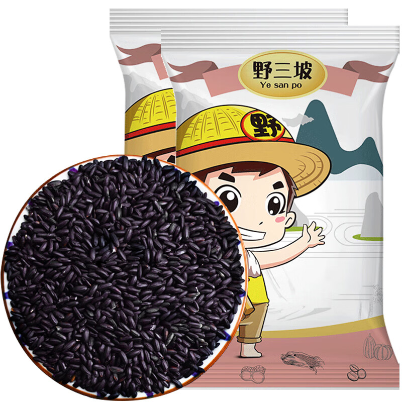 野三坡 黑米 东北黑香米粥米伴侣五谷杂粮粗粮 黑米 500g*1袋