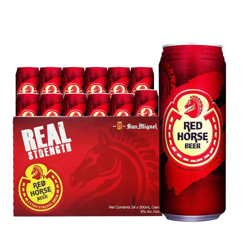 菲律宾夺命大红马烈性啤酒8度精酿红马香港原装进口啤酒24罐 香港进口