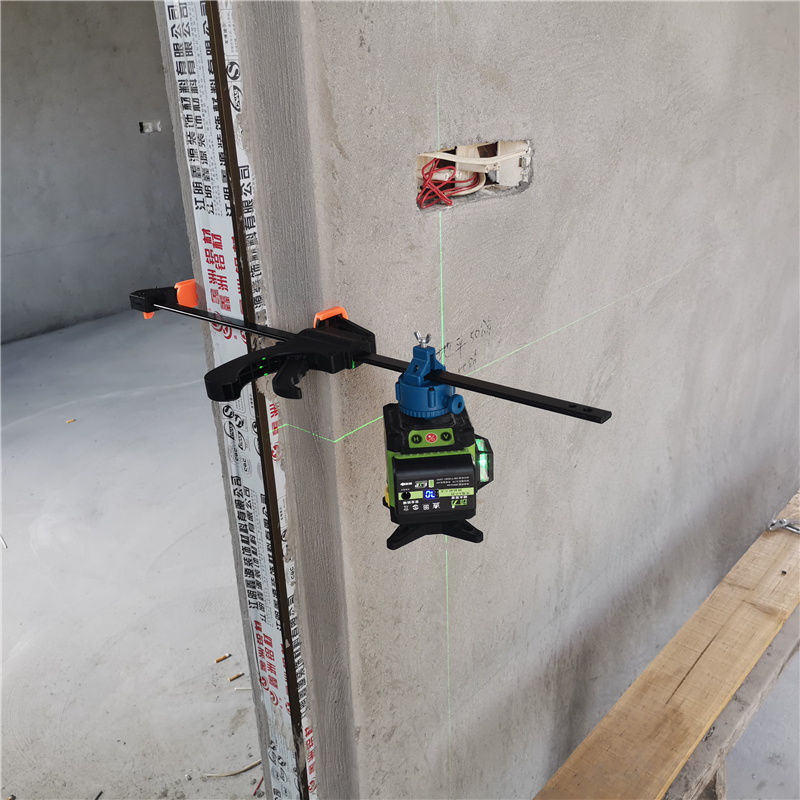 [夹梁架]水平仪绿光蓝光砌墙仪3d通用上梁夹砌墙神器夹梁夹上墙架 pvc