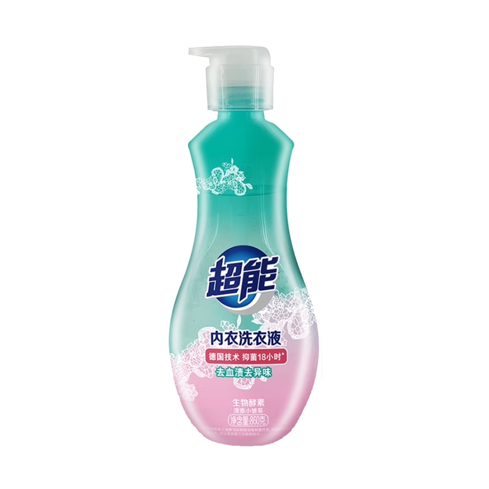 超能内衣内裤专用洗衣液抑菌去血渍去异味女士家用大瓶 860g*1瓶【新客特惠】