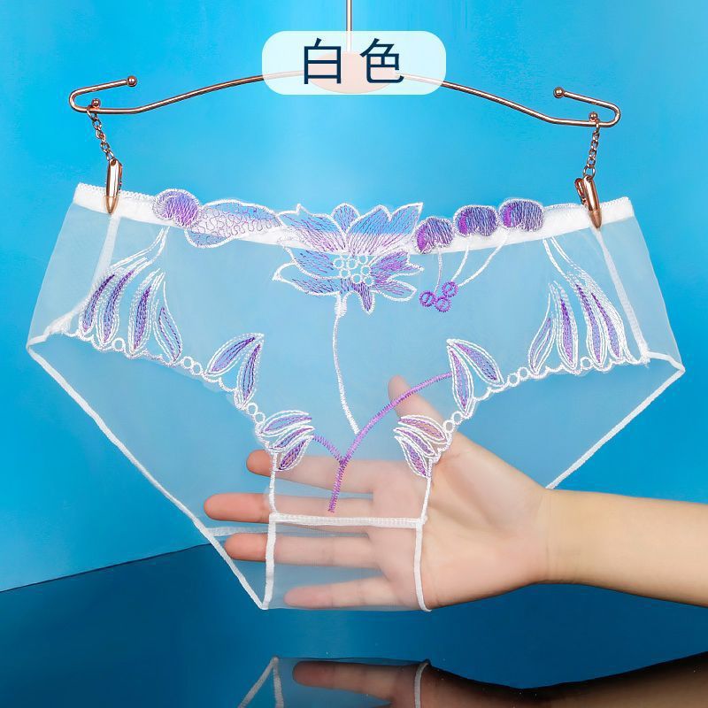 女士内裤诱惑免脱开裆透视sm诱惑情趣三角丁字裤用品女视频夫 836白色