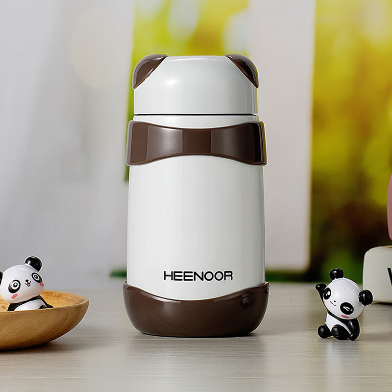 希诺(heenoor) 保温杯创意小巧便携熊猫杯不锈钢儿童学生男女士可爱