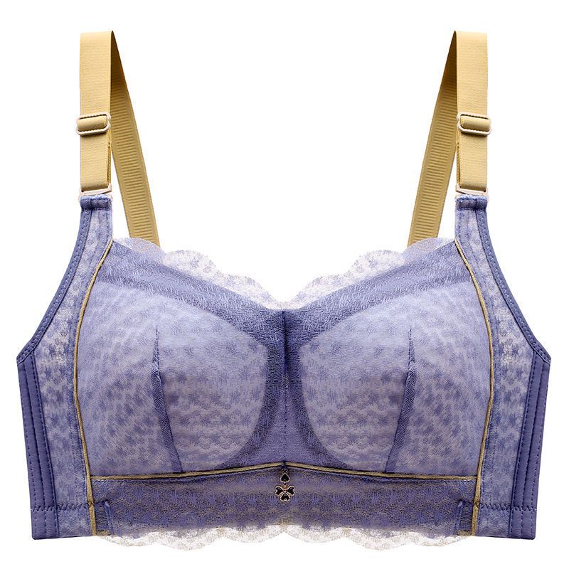 款仙黛尔超薄款夏季内衣女大胸显小无钢圈大码文胸胖mm聚拢透气胸罩