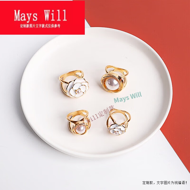 mays will多功能高端胸针衬衫飘带扣大小方巾丝巾扣环